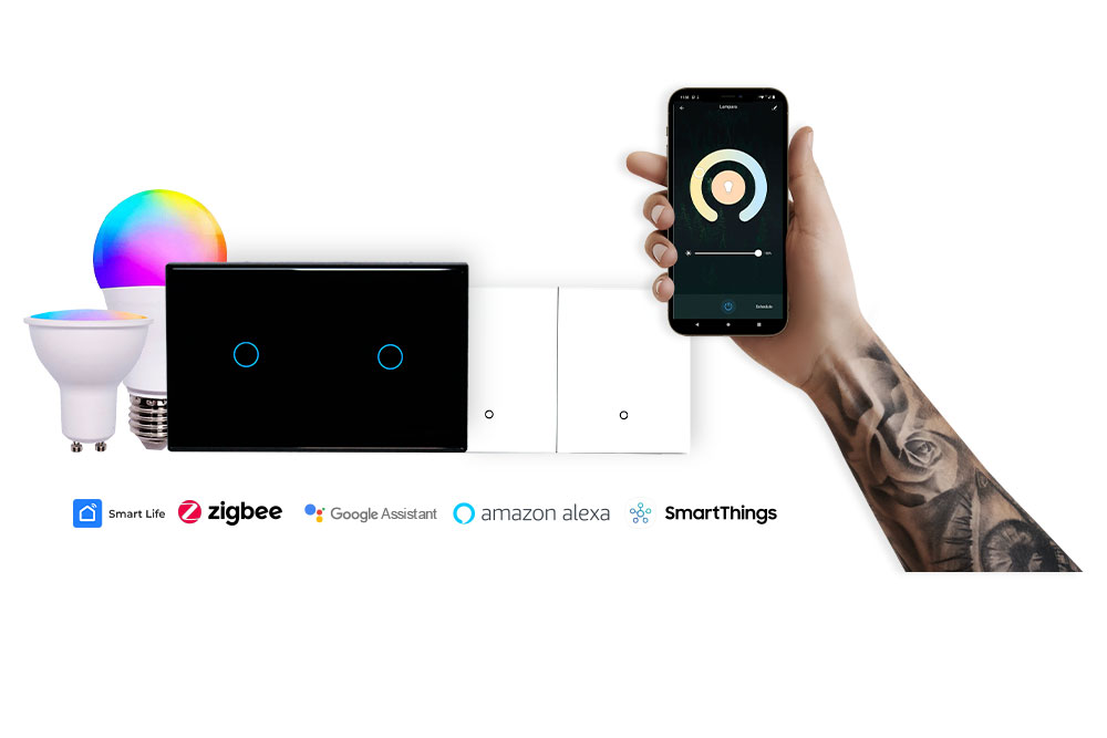 Interruptor inteligente glass touch 1 gang
