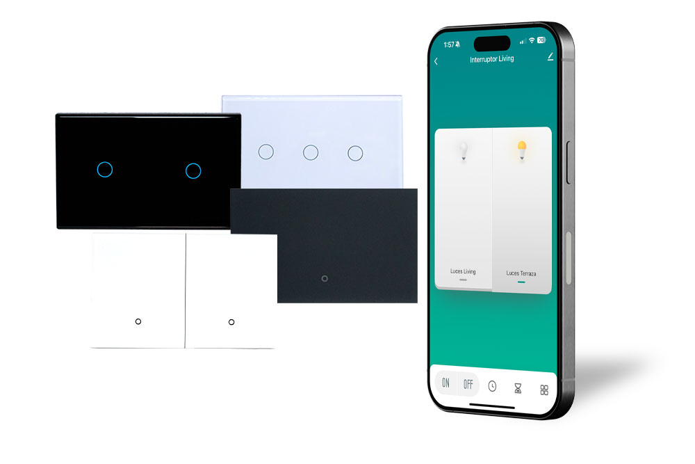 Interruptor inteligente glass touch 1 gang