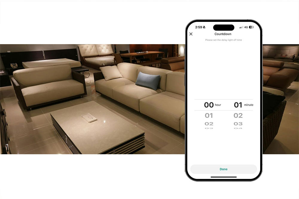 Interruptor inteligente glass touch 1 gang