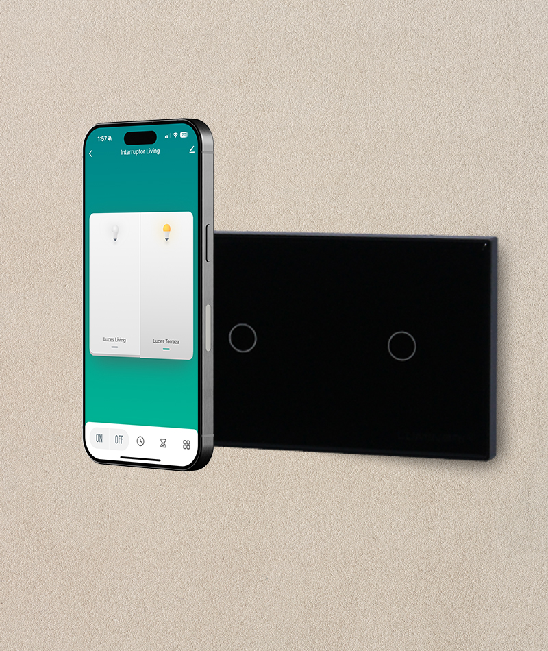 Interruptor inteligente glass touch 1 gang