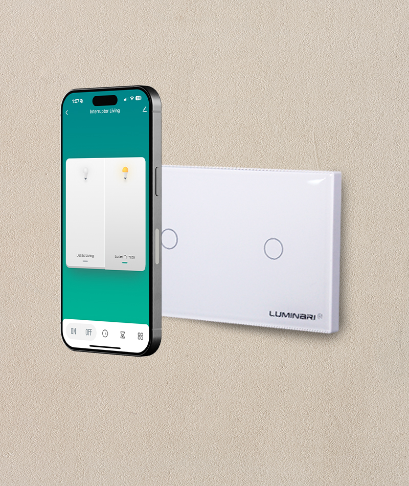 Interruptor inteligente glass touch 1 gang