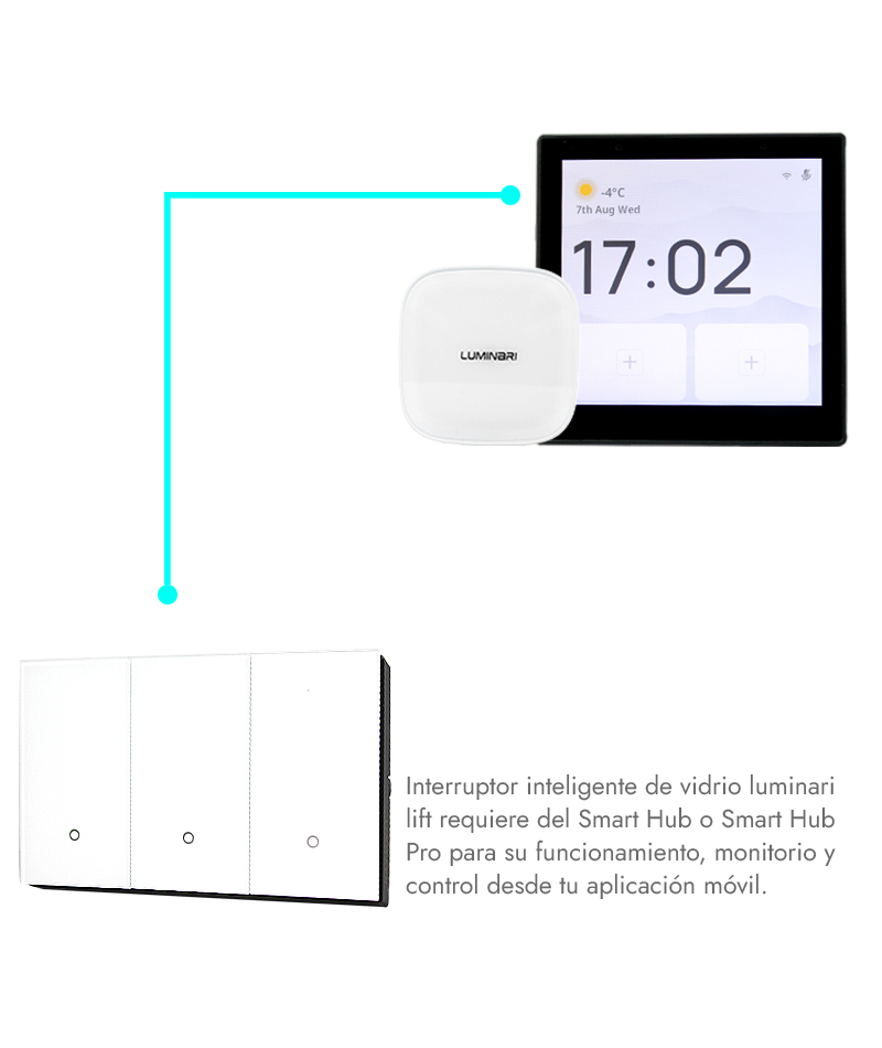 Interruptor inteligente Vidrio
